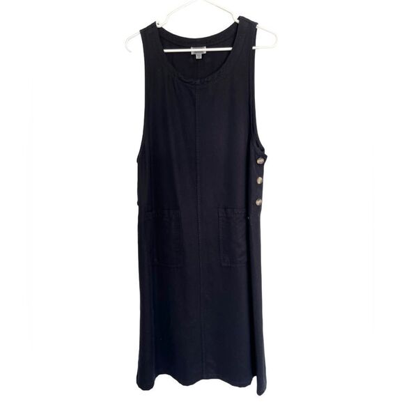 Black Amy K Su 90's Style Vintage Overall Dress Petite Small cottagecore - Picture 2 of 6